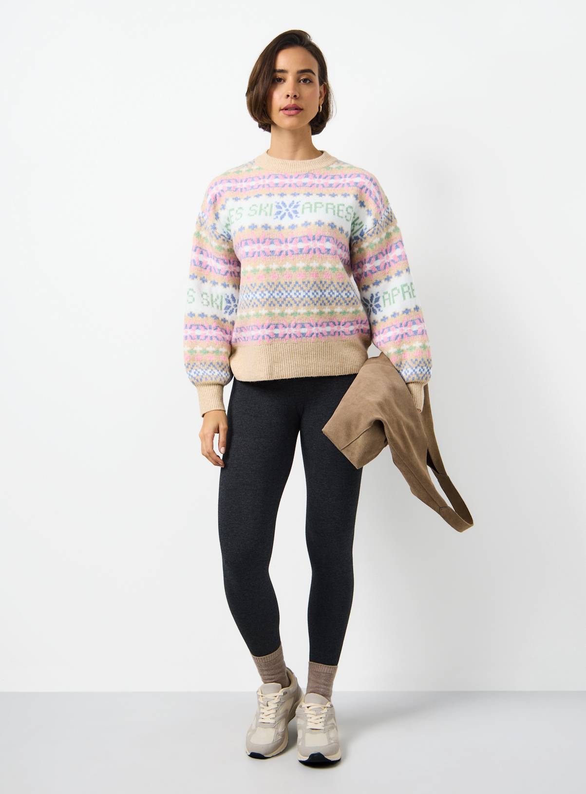 Pastel Fairisle Aprés Ski Knitted Jumper 14 - Image 2